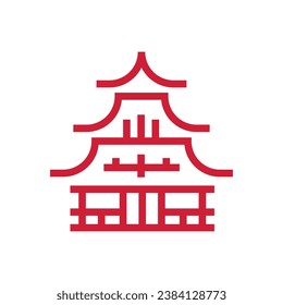 Stock Temple Logo Vector Illustration