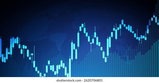 Stock trading background vector illustration