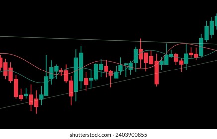stock trading charts, crypto currency trading charts, digital money market developments, financial chart icons