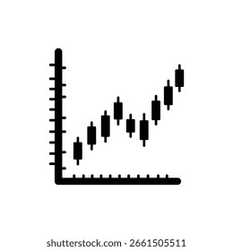 Stock Trading Graph Icon Representing Financial Market Analysis and Trading