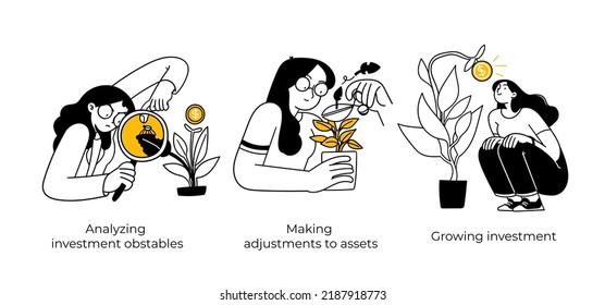 Stock Trading, Stakeholder, Investment, Analysis, Trader Strategy Concept Illustrations - Abstract Business Concept Illustrations. Visual Stories Collection