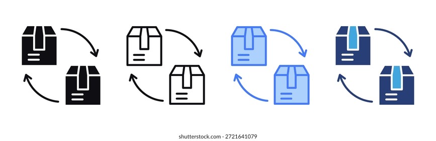 Stock Transfer icon sheet colección de estilo múltiple