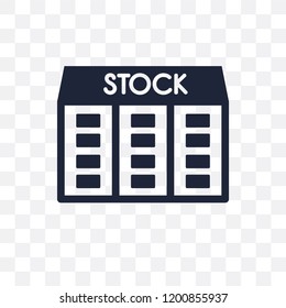 Stock transparent icon. Stock symbol design from Ecommerce collection. Simple element vector illustration on transparent background.