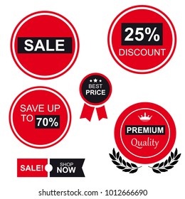 Stock trendy stickers.
