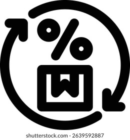 Stock Turnover, Ratio, Inventory Turnover Outline Icon