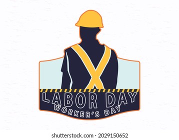 stock united states labor day logo, for national labor day commemoration