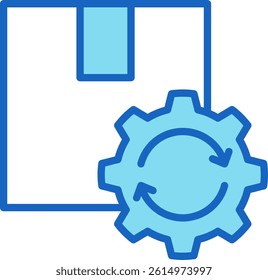 Stock Update Icon Blue Vector Illustration