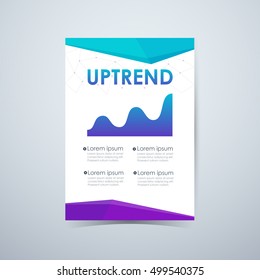 Stock uptrend infographic. vector illustration