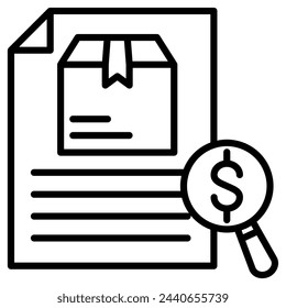 Stock Valuation icon line vector illustration