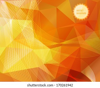 Stock vector abstract background with triangles