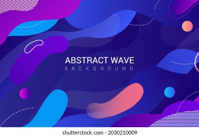 stock vector of abstract colorfull waves random shape background for web banner or social media visual