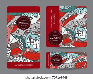 stock vector abstract design banner template. christmas pattern
