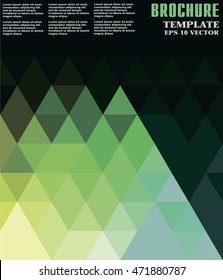 Stock, vector, abstract, geometric, background, triangle and square green