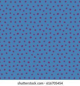 Stock vector abstract hand draw pattern with flowers in blue and purple colors. Oriental or arabic, russia art background. Seamless template for card or banner.