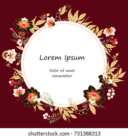 stock vector abstract hand draw flower and wave, doodle bouquet. oriental or arabic, russia art background. template for card. banner
