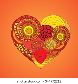 stock vector abstract isolated heart. card, poster, banner template