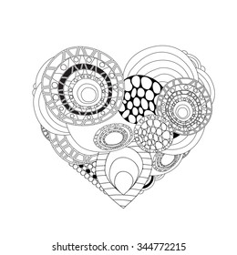 stock vector abstract isolated heart. card, poster, banner template