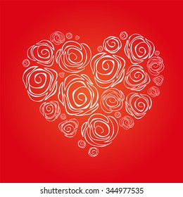 stock vector abstract isolated heart. card, poster, banner template