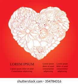 stock vector abstract isolated heart. card, poster, banner template