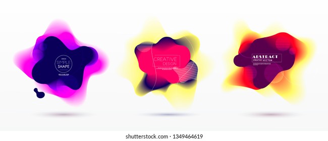 stock vector abstract liquid shape fluid design isolated gradient waves with geometric lines vector