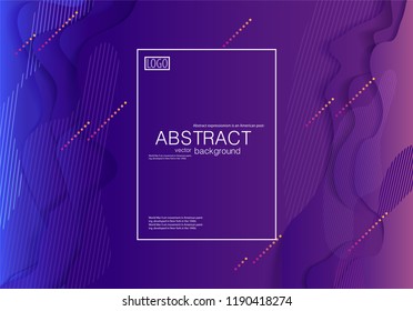 Stock vector abstract modern background Fluid shapes purple blue gradient geometric composition brochures cover A4 corporate identity style colorful design business template Eps10 for printed material