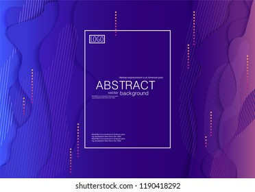 Stock vector abstract modern background Fluid shapes purple blue gradient geometric composition brochures cover A4 corporate identity style colorful design business template Eps10 for printed material