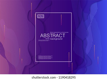 Stock vector abstract modern background Fluid shapes purple blue gradient geometric composition brochures cover A4 corporate identity style colorful design business template Eps10 for printed material