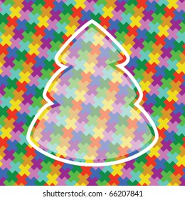 Stock vector abstract new year tree
