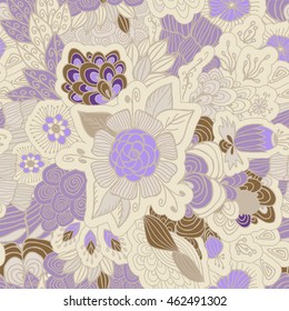 stock vector abstract seamless  pattern. orient floral ornament