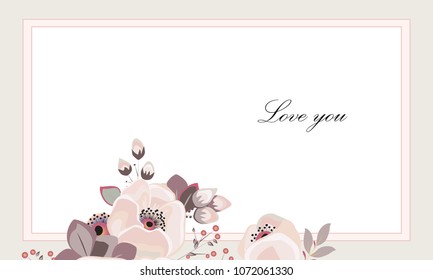 stock vector abstract set of design card or banner template. floral style
