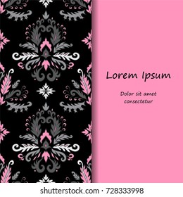 stock vector abstract set of design card or banner template. floral style
