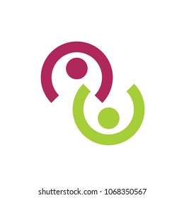 stock vector adoption and community care charity logo