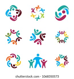 stock vector adoption and community care charity logo