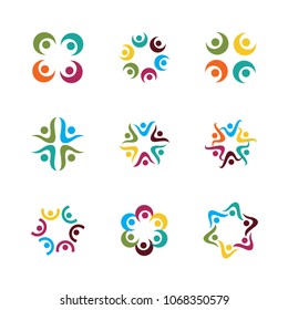 stock vector adoption and community care charity logo