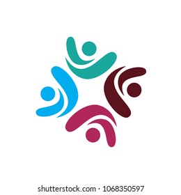 stock vector adoption and community care charity logo