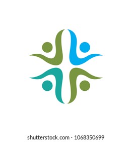 stock vector adoption and community care charity logo