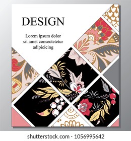 Stock vector art brochure template. layout design. corporate business report. mock up