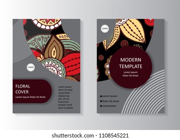 Stock vector art brochure template. layout design. corporate business report. mock up
