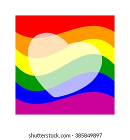 Stock vector background with  gay pride design elements for your design