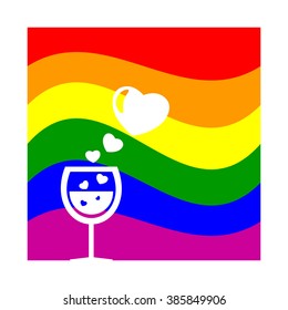 Stock vector background with  gay pride design elements for your design