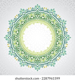 stock vector background islamic design ornament circle mandala floral concept 