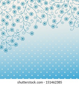 Stock vector background with snowflakes and frosty patterns.