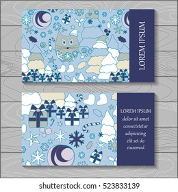 stock vector background. template for card, cover, poster.  doodle christmas pattern 