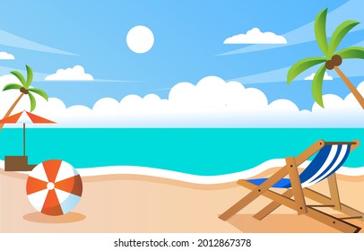 stock vector of beach summer scenery vibe its good for wallpaper or print materials for summer event