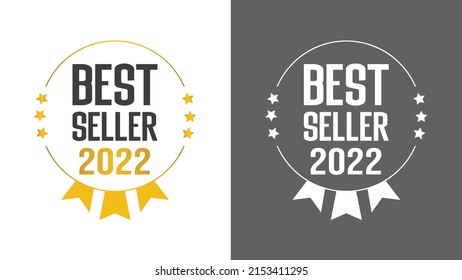 Stock Vector Best Seller Badges Icon Minimalist Simple Modern Design Both Color And White