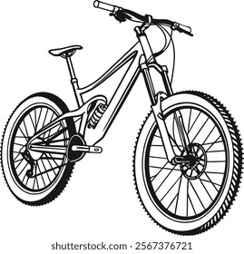 Stock vector bicycle illustration in sketch style