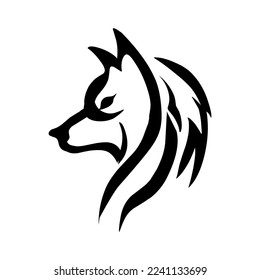 Stock vector black dog head