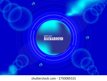 Diseño de fondo de color líquido azul vectorial de material gradiente futurista de patrón mínimo formas de gradiente de fluido
