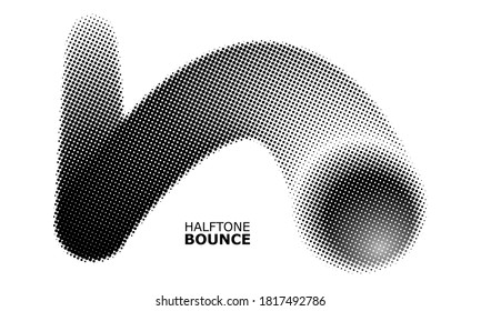 Stock vector bounces halftone pattern design background