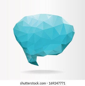 Stock vector bright futuristic speech cloud